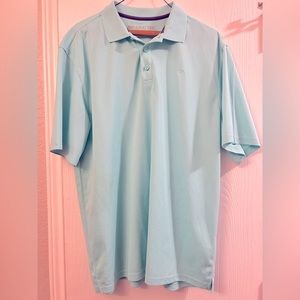 Ariat Tek Polo Shirt Men's Large Heat Series Stretch Performance Turquoise
